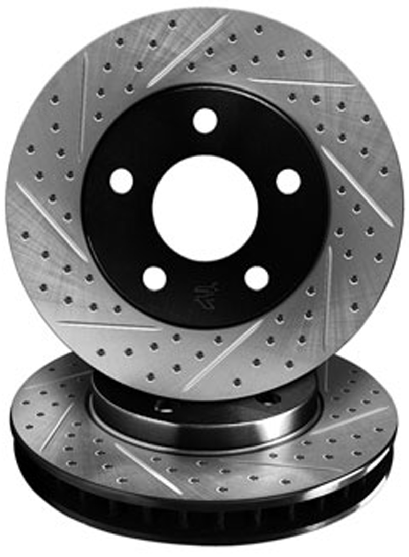 R1 Concepts Premier Drilled/Slotted Rotors + Pads (front) 2006-13